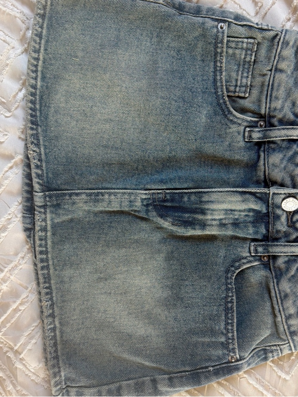 PacSun High-Rise Denim Mini Skirt - Faded Blue